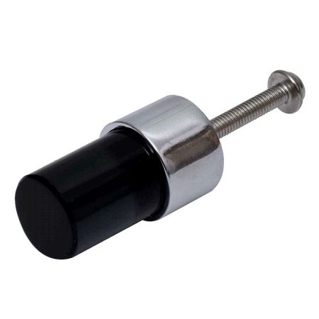 Black Silver Tiny Cylinder Glass Cabinet knobs